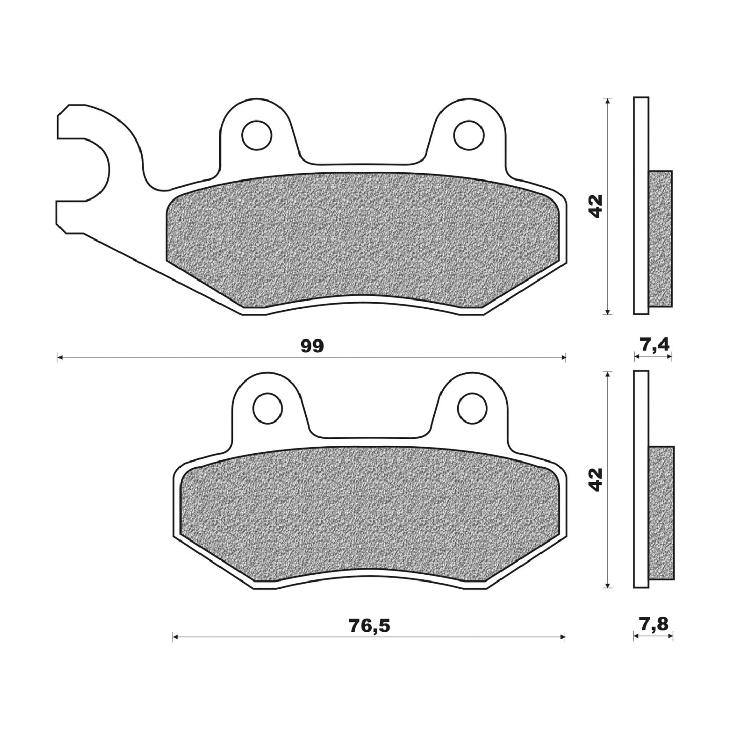 Newfren Front / Rear Brake Pads Touring Organic 1-FD0122-BT