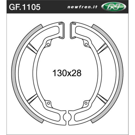 Newfren Brake Shoes - Front / Rear Newfren GF1105