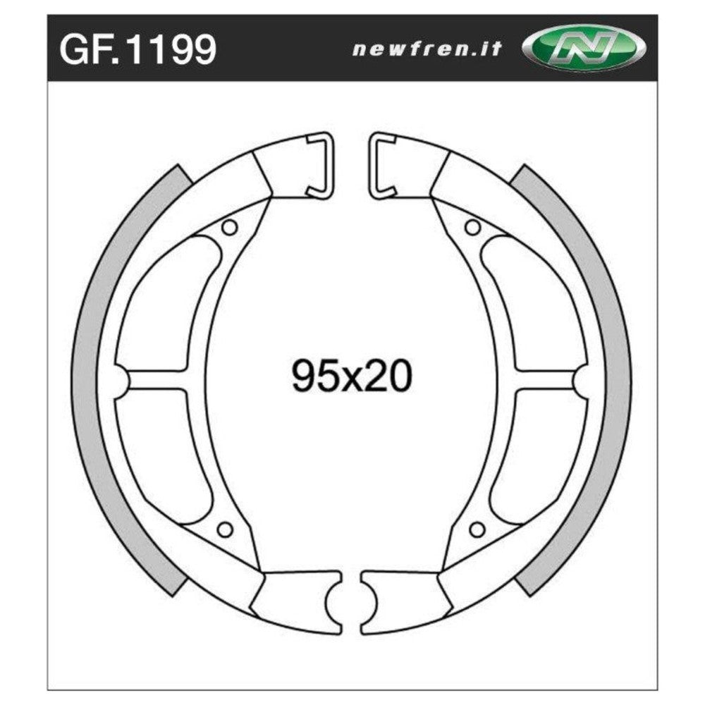 Newfren Brake Shoes - Front / Rear Newfren GF1199