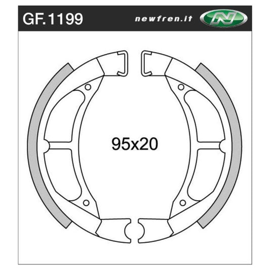 Newfren Brake Shoes - Front / Rear Newfren GF1199