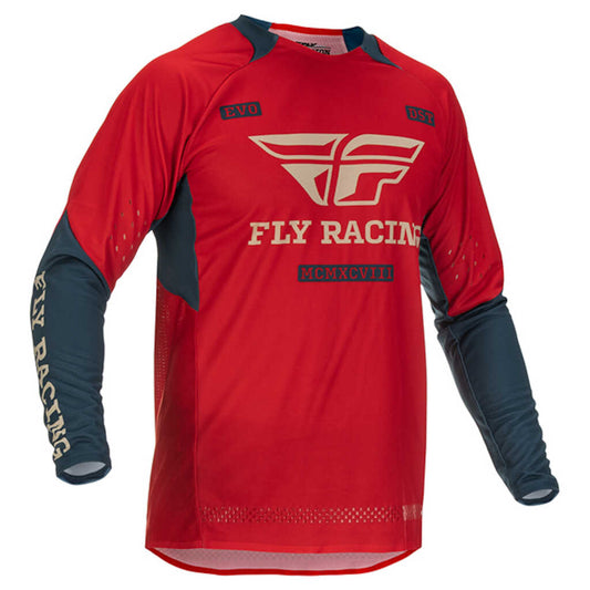 Fly Racing Mens 2022 Evolution MX  Jersey Red/Grey