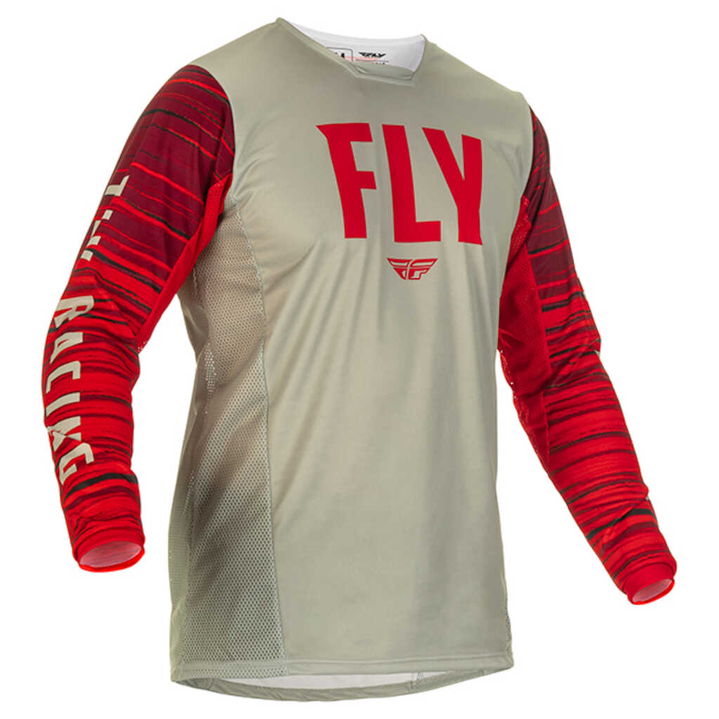 Fly Racing Mens 2022 Evolution MX  Jersey Red/Grey