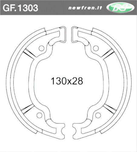 Newfren Brake Shoes - Front / Rear Newfren GF1303