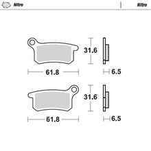 MOTO-MASTER KTM 65-85 SX NITRO REAR/FRONT BRAKE PADS