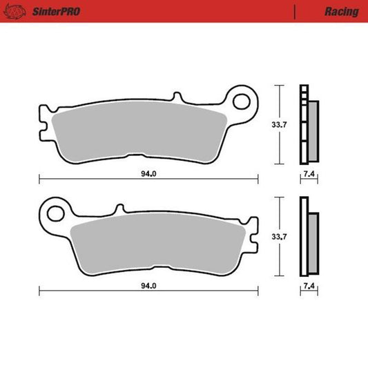 MOTO-MASTER YAMAHA FRONT SINTER PRO RACING BRAKE PADS