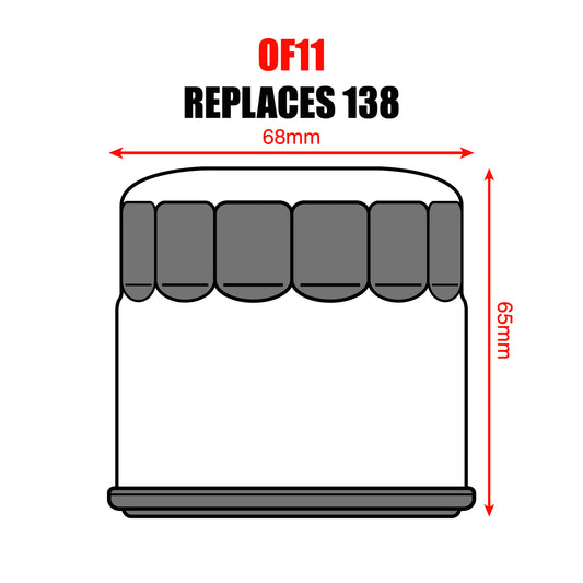 Moto Gold GSXR/RF/TL/SV/GSX OIL FILTER