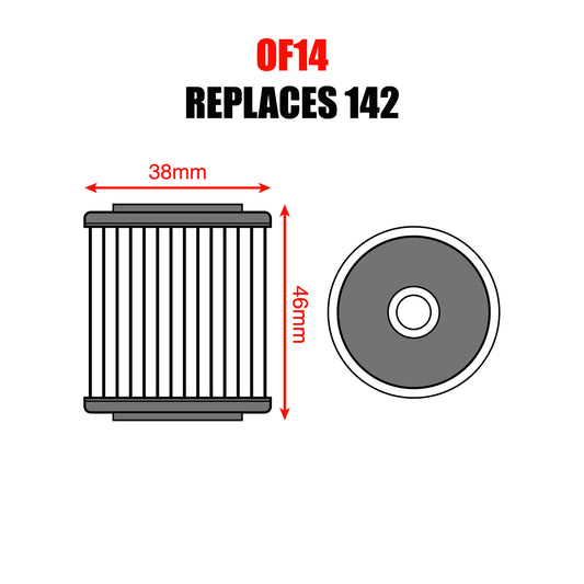 MOto Gold TTR/YZF/YFM OIL FILTER