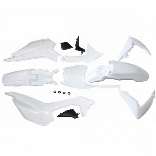 WHITE Plastic Guard Fairing Fender Kit CRF110 Atomik DHZ PIT PRO Trail Dirt Bike