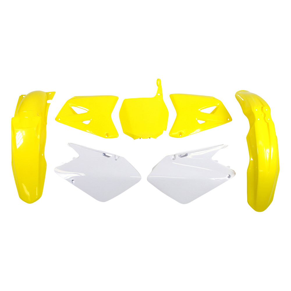 Rtech Suzuki Yellow/White Plastic Kit RM125 RM250 2001-2008