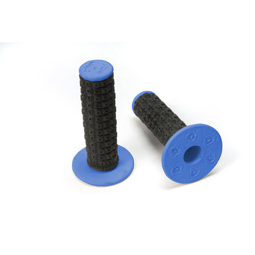 MX/ENDURO DUAL COMPOUND GRIP BLACK / BLUE WITH GRIP GLUE