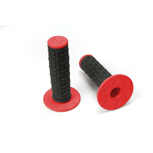 MX/ENDURO DUAL COMPOUND GRIP BLACK / RED WITH GRIP GLUE