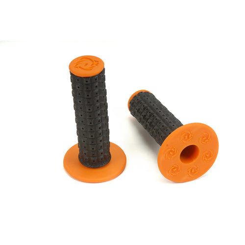 MX/ENDURO DUAL COMPOUND GRIP BLACK / ORANGE WITH GRIP GLUE