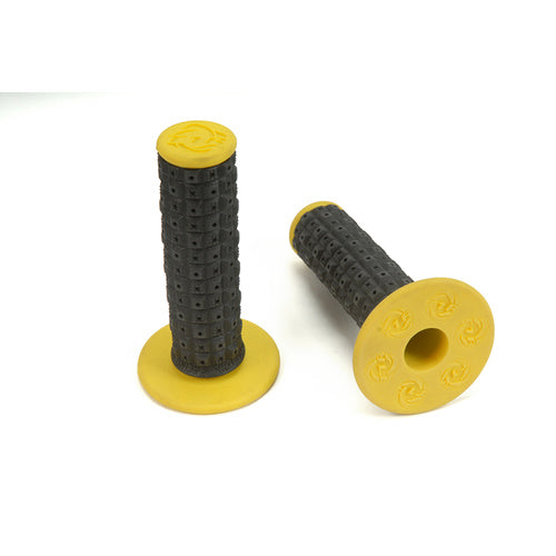 MX/ENDURO DUAL COMPOUND GRIP BLACK / YELLOW WITH GRIP GLUE