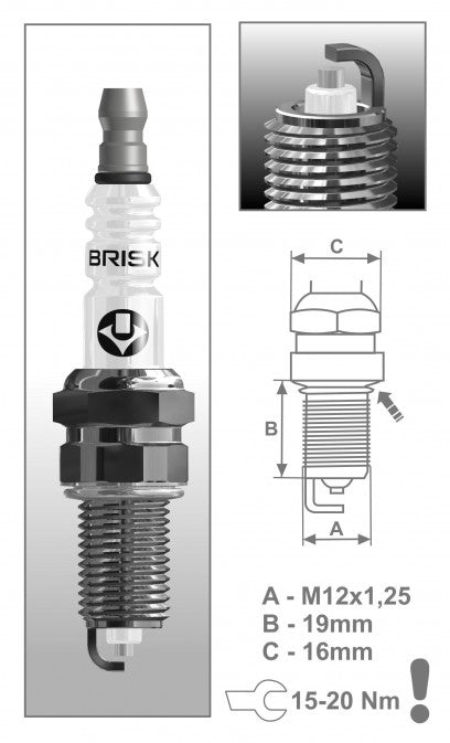 SPARK PLUG BR12YC-9 (DPR8EA-9)